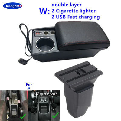 Accoudoir Central Peugeot 206 207 CC Boîte de Rangement