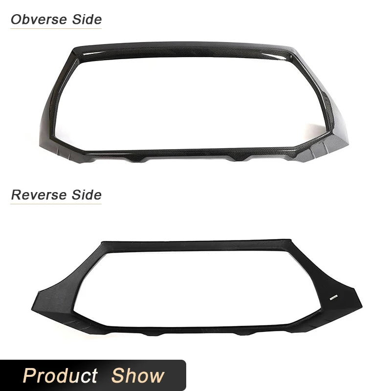 Cadre de Calandre en Carbone Audi RS Q8 RSQ8 2020-2023 Tissage Sergé 2x2 Noir Brillant