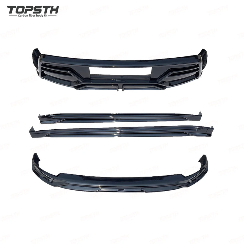 Kit carrosserie sport en ABS pour Tesla Model Y Juniper 2025+ – Pare-chocs avant, jupes latérales et diffuseur arrière