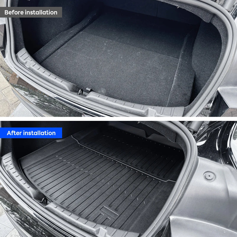 Tapis de Coffre Avant et Arrière Tesla Model 3 Highland 2024 TPE Étanche