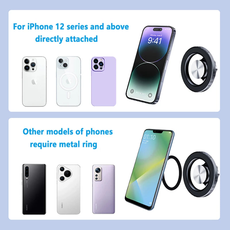 Support Téléphone BMW Série 3 E90 E92 E93 2005-2012 avec Chargeur Sans Fil Magnétique Compatible MagSafe