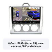 Autoradio CarPlay Ford Focus 2 2004-2011 Android Écran Tactile