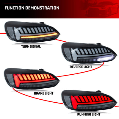 Feux Arrière LED VW Scirocco 3 TSI TDI R 2009-2017 Noirs