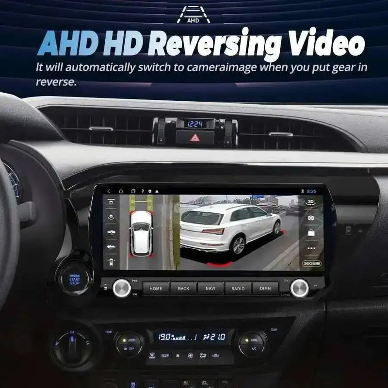 Autoradio Android Écran QLED 12,3 Pouces Toyota Hilux 2015-2023 CarPlay Sans Fil GPS 4G
