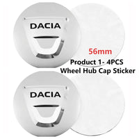 Cache-Moyeux Dacia 60 mm 56 mm Sandero Duster Jogger Lot de 4