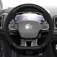 Housse de Volant Citroën Daim et Texture Carbone C3 C4 X Berlingo C5 Aircross Jumper Spacetourer Ami X