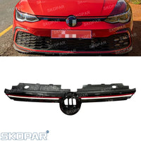 Calandre centrale supérieure VW Golf 8 MK8 GTI, R et R-Line 2020-2024 – Grille avec feux de position LED DRL