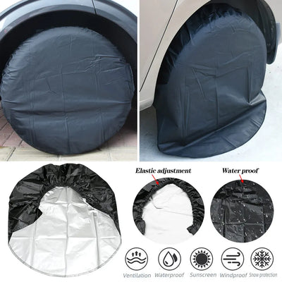 Housse de Protection Roue Voiture et Camping-Car Élastique
