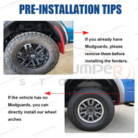 Élargisseurs d'Ailes 8 Pouces Ford Ranger T9 2022-2024 Wildtrak et Wildtrak X Style Rivets, Jeu de 4 Pièces