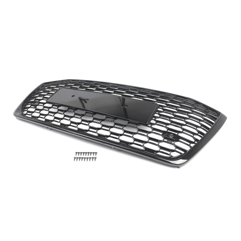Calandre Audi A6 S6 C8 2019-2023 Style RS6 Nid d'Abeille Noir Brillant