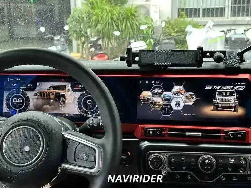 Autoradio Double Écran 24,6 Pouces Jeep Wrangler JL 2018-2022 Android CarPlay Sans Fil GPS 4G