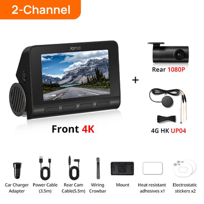 Dashcam 70mai A810 4K Avant Arrière GPS ADAS
