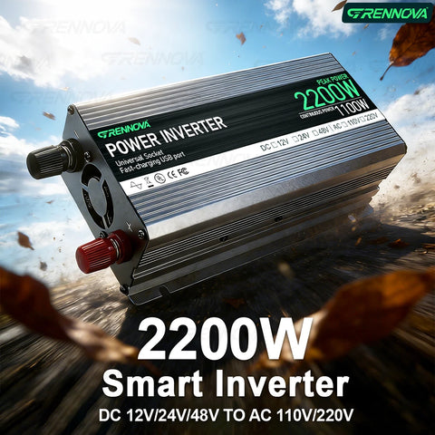 12V 220V Autotransformator Wechselrichter 1000 bis 2200 W