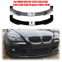 Lame de Pare-Chocs Avant BMW Série 5 E60 E61 M Sport 2005-2010 — vue de trois quarts