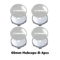 Cache-Moyeux GT Sport 56 ou 60 mm, Lot de 4, Noir ou Argent, pour Renault Clio, Twingo, Zoe, Mégane, Duster