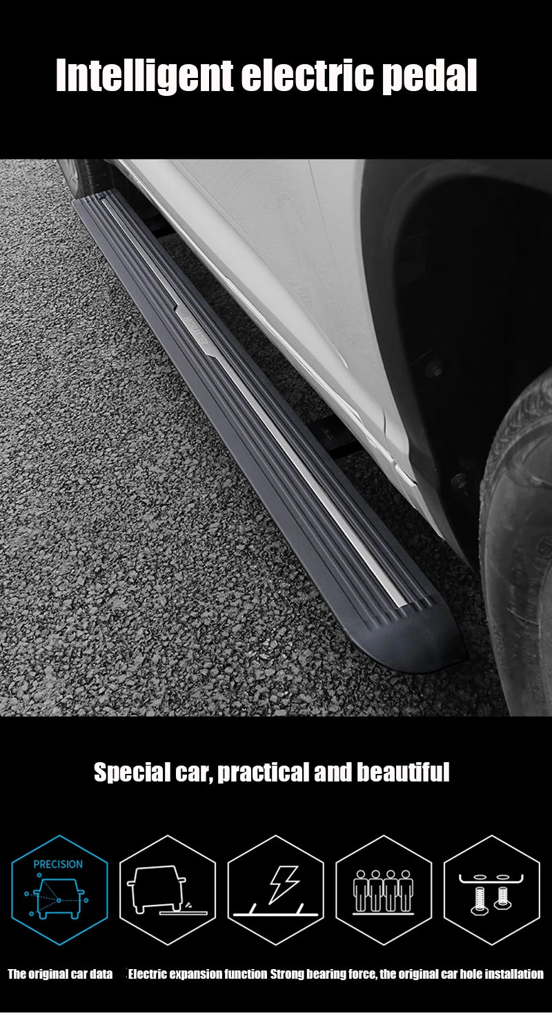 Marchepieds Électriques Toyota Hilux Revo Vigo Aluminium Rétractables Latéraux