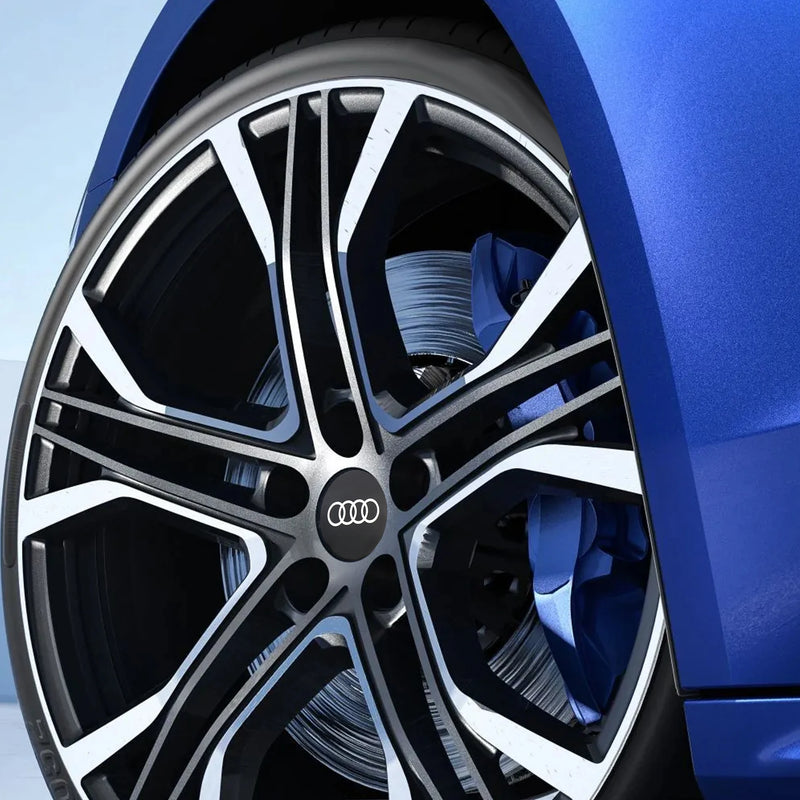 Cache-Moyeux Audi A3 A4 RS3 56mm 60mm 65mm Emblème — vue de profil