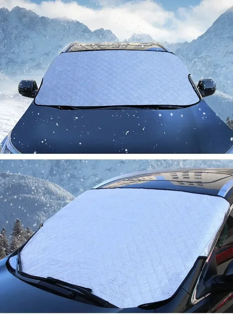Housse Pare-Brise Voiture Hiver Rabats de Portières Multicouche