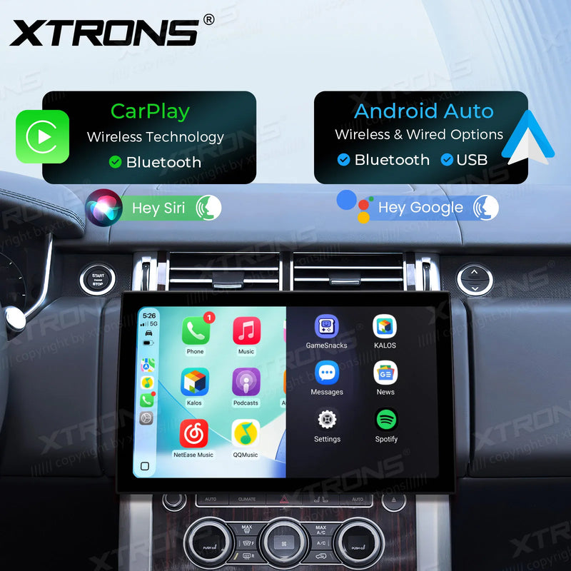 Autoradio XTRONS Android 14 Range Rover L405 et Sport L494 2013-2016 Écran 13,3 Pouces CarPlay Système Bosch