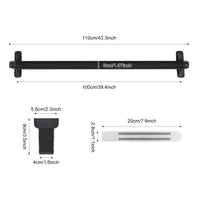 Barres de Toit Aluminium Noir Réglables 124-134 cm