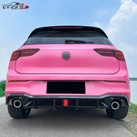 Diffuseur de Pare-Chocs Arrière Volkswagen Golf 8 GTI R-Line 2020-2023 ABS Noir Brillant