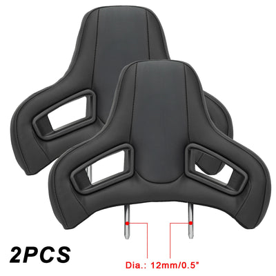 Appui-Tête Sport Baquet Universel Cuir PVC 2 Pièces