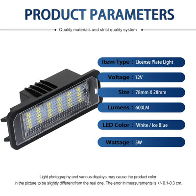 Éclairage de Plaque LED Seat Toledo MK4 Canbus