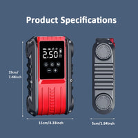 Booster de Batterie Voiture 1800A 12V avec Compresseur Intégré