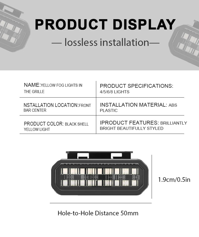 Feux de Calandre LED Nissan Frontier 4, 5 ou 8 Feux RGB ou Couleur