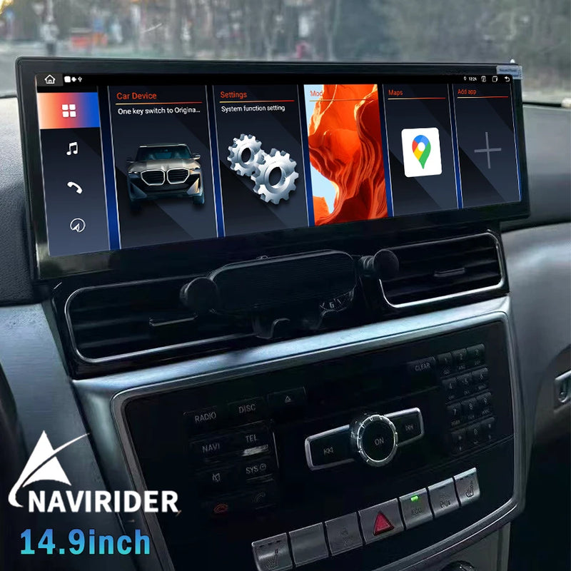 Autoradio Android Mercedes ML GL GLE GLS W166 X166 2012-2018 Écran 14,9 pouces CarPlay GPS