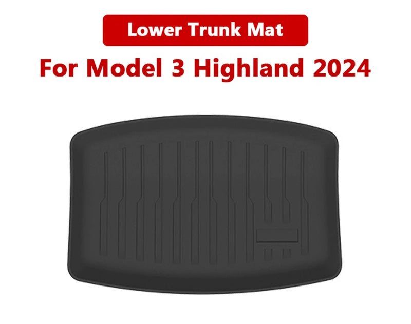 Tapis de Coffre Avant et Arrière Tesla Model 3 Highland 2024 TPE Étanche