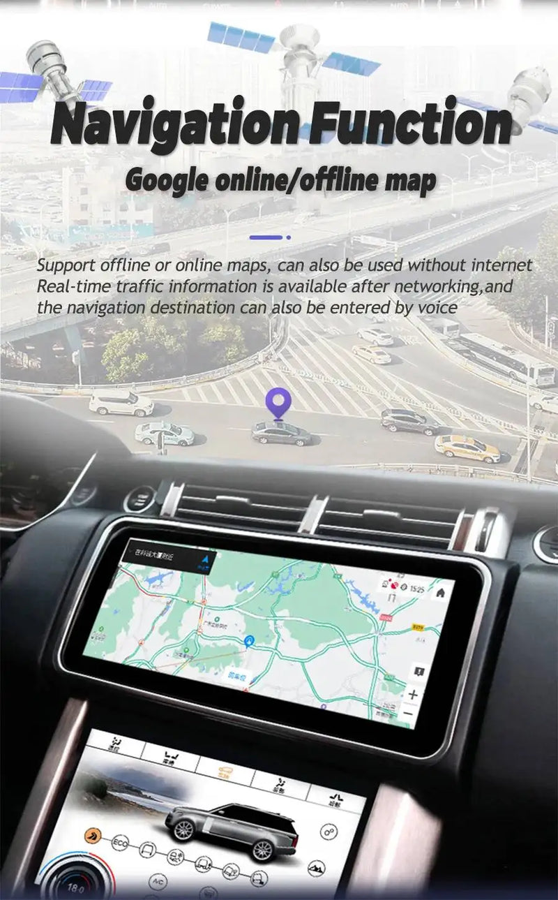 Autoradio Android 13,3 Pouces Land Rover Defender 2020-2024 Écran Tactile CarPlay Sans Fil Android Auto