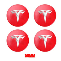 Cache-Moyeux Tesla Model 3 Y S X 56mm Logo — vue de trois quarts