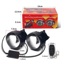Lentille de Projecteur LED Yeux du Diable Universelle Voiture — détail de finition