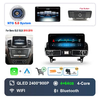 Autoradio Android 16 Mercedes ML GL GLE GLS W166 X166 2012-2019 Écran 12,3 pouces CarPlay NTG