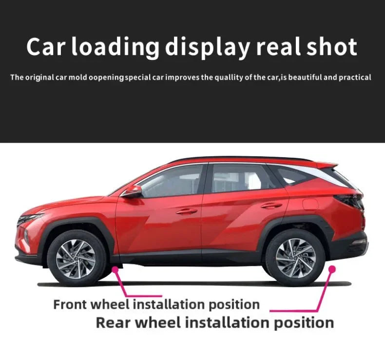 Garde-Boue Hyundai Tucson NX4 2021-2023 Jeu de 4 Bavettes Avant et Arrière en Plastique Souple