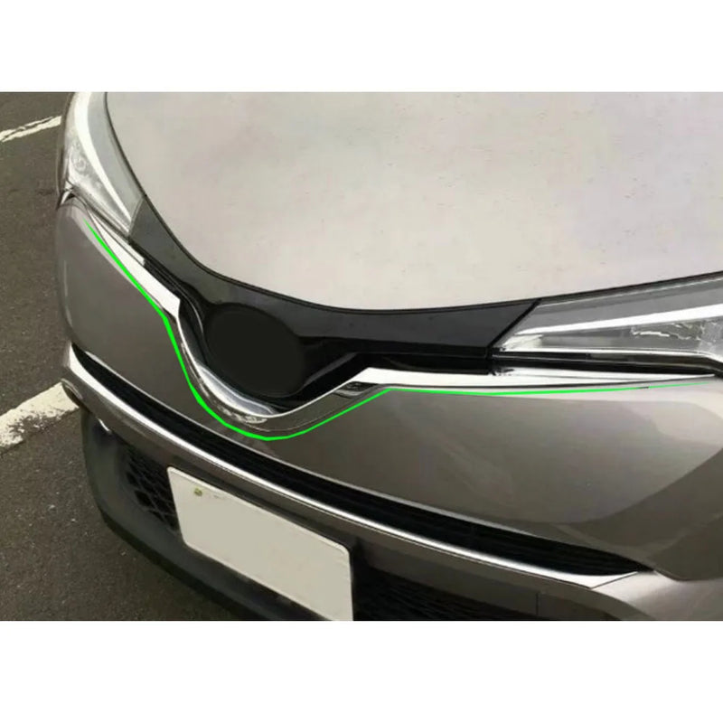 Baguette de Calandre Toyota C-HR 2017-2021 en ABS Chromé, Modèle Fin ou Cache Supérieur Complet