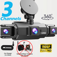 Dashcam 4 Canaux 4K WiFi Avant Arrière Intérieur
