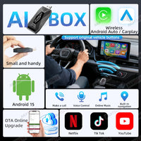Boîtier CarPlay Sans Fil Android Auto Mini Clé USB Vidéo en Streaming