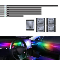 Bandes Acryliques Éclairage d'Ambiance RGB Voiture 110 cm