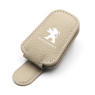 Clip Porte-Lunettes de Pare-Soleil Cuir Peugeot 206 308 3008