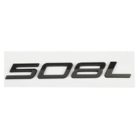 Logo Peugeot 208, 308, 408, 408X, 508 et 508L en ABS 3D, Emblème Lettres de Coffre Noir Brillant, Argent ou Gris