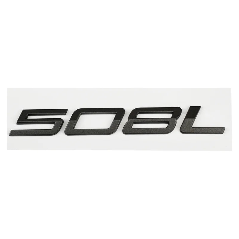 Logo Peugeot 208, 308, 408, 408X, 508 et 508L en ABS 3D, Emblème Lettres de Coffre Noir Brillant, Argent ou Gris