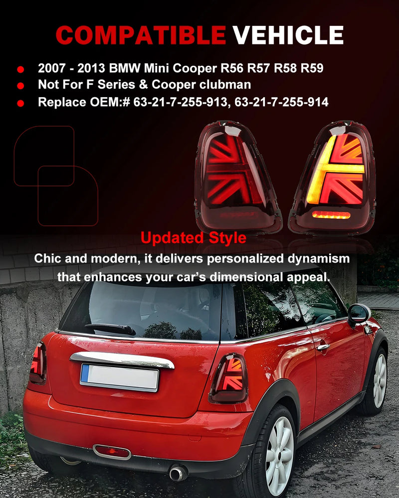 Feux Arrière LED Mini Cooper R56 à R59 Union Jack