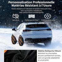 Chaussettes à Neige Voiture E-ACE Textile Antidérapantes SUV et Camionnette 2 Paires