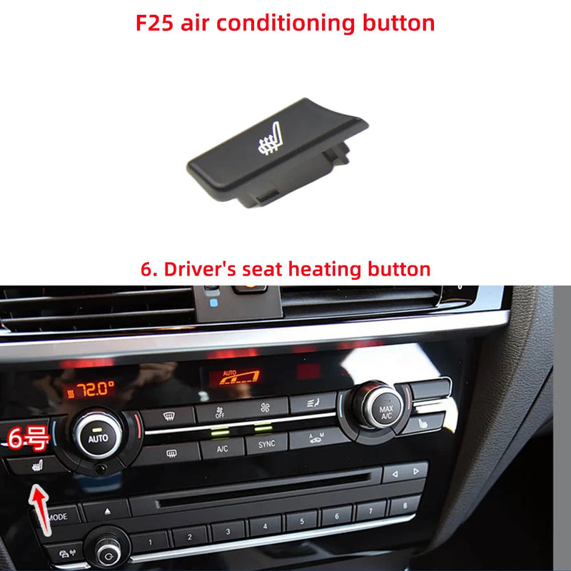 Bouton de Climatisation BMW X3 F25 X4 F26 2011-2017 — gros plan