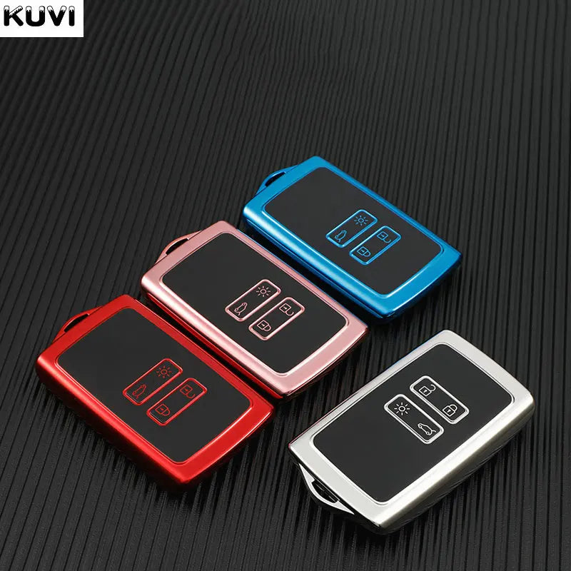 Étui de Protection Clé Renault TPU Koleos Kadjar Clio Captur Mégane Talisman Espace Zoé Scénic 4 Arkana Sandero