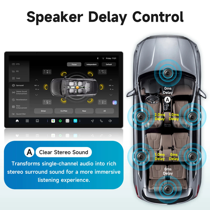 Autoradio Android Ford Mustang 2010-2014 Écran 2K CarPlay Sans Fil Caméra ADAS 360 GPS