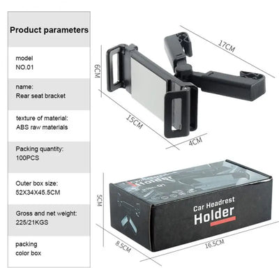 Support Téléphone Tablette Rotatif 360 Siège Arrière Voiture