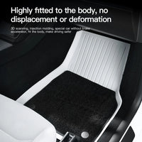 Tapis de Sol Tesla Model Y Juniper 2025-2026 TPE Blanc Moquette Noire